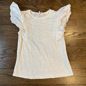 Rebecca Taylor Linen Ruffle Top